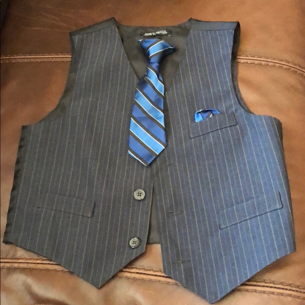 Boys Vest and clip-on Tie